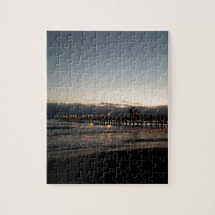 Puzzle jetée de san clemente la nuit océan californie
