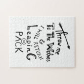 Puzzle Jetez-moi aux loups ! Citation motivante (Horizontal)