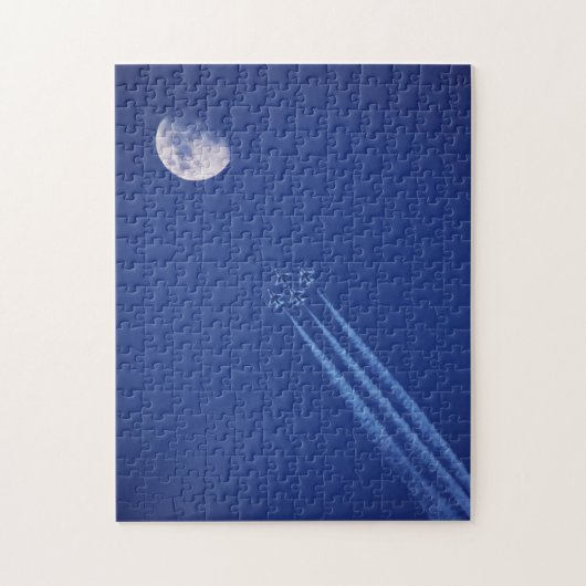 Puzzle Jets à côté de la lune | Colombie-Britannique (Vertical)