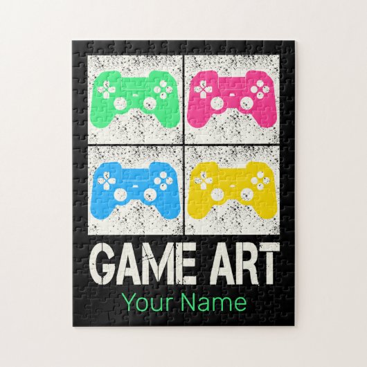Puzzle Jeu Art Vintage Gamepad Retro Contrôleur Gamepad (Vertical)