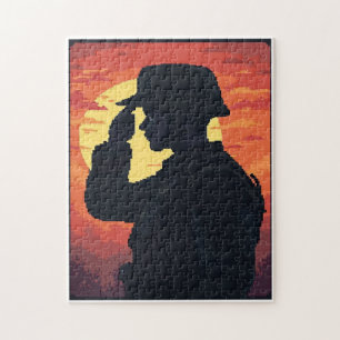 Puzzle Jeu d'activité de mosaïque à image cachée patrioti