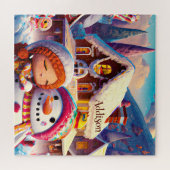 Puzzle Jeu d'argile de Noël Pain d'épices Snowman hiver (Horizontal)