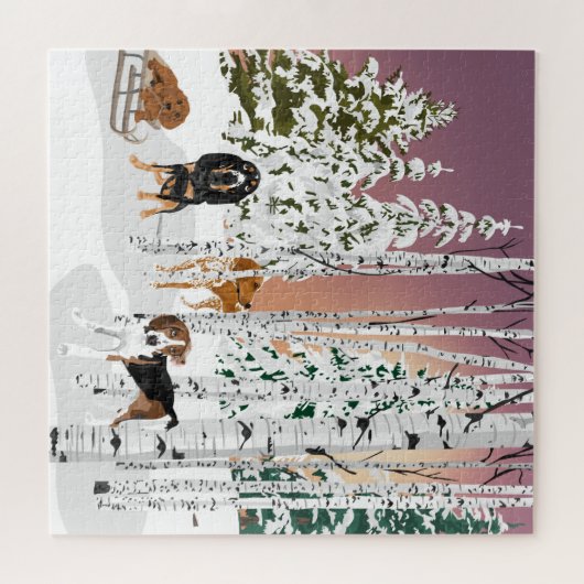 Puzzle Jeu de Coonhound (Horizontal)