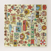 Puzzle Jeu de doodles de voyage (Horizontal)