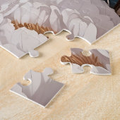 Puzzle Jeu De Léopard Des Neiges Et Pies Roses (Côté)