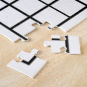Puzzle Jeu de mot de passe noir et blanc amusant (Côté)