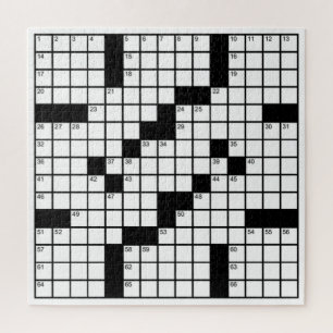 Puzzle Jeu de mots croisés noir et blanc amusant