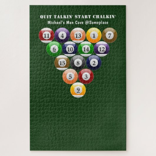 Puzzle Jeu de piscine des boules de billard de support de (Vertical)