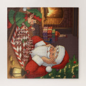 Puzzle Jeu d'échecs de Noël Santa & Elf (Horizontal)