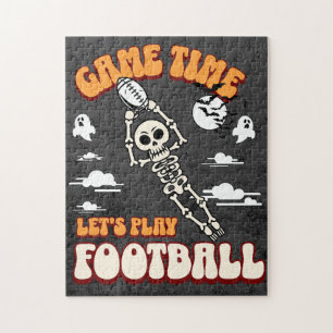 Puzzle Jeu Heure Jouons au football Halloween Drôle