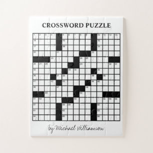Puzzle Jeu Personnalisé Drôle Mots Croisés Noir et Blanc
