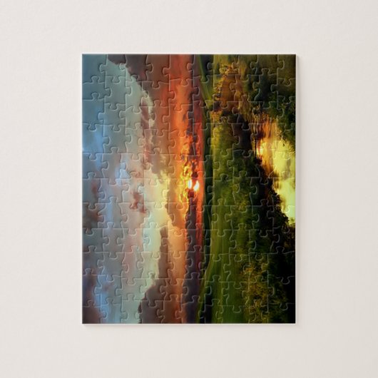 Puzzle Jeu Puzzle-Campagne Coucher de soleil (Vertical)