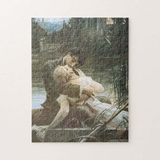 Puzzle Jeune couple en amour (Amour Embrasser avec les ba (Vertical)