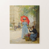 Puzzle Jeune femme avec parapluie | Victor Gabriel Gilber (Vertical)