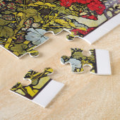 Puzzle Jeune Fille et Géranium, Mucha (Côté)