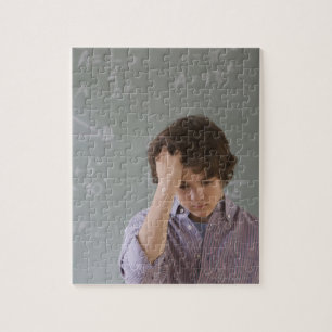 Puzzle Jeune garçon devant le tableau avec maths