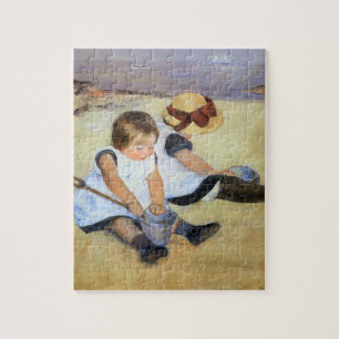 Puzzle Jeunes enfants jouant sur la plage (Mary Cassatt)