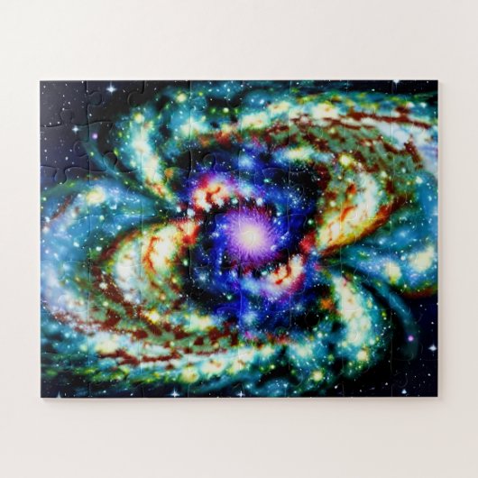 Puzzle Jeux cosmiques bleu et violet (Horizontal)