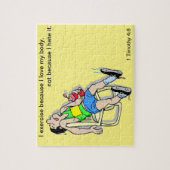 Puzzle J'exerce parce que j'aime mon corps personnalisabl (Vertical)