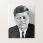 Puzzle JFK John F. Kennedy Black & White (Vertical)