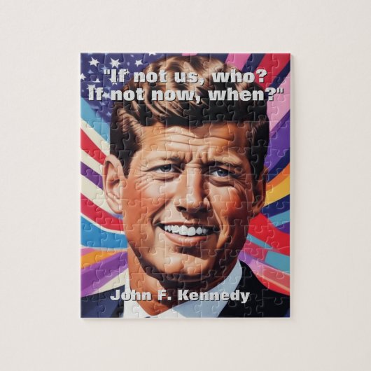 Puzzle JFK John F. Kennedy Citation Inspiration Motivatio (Vertical)