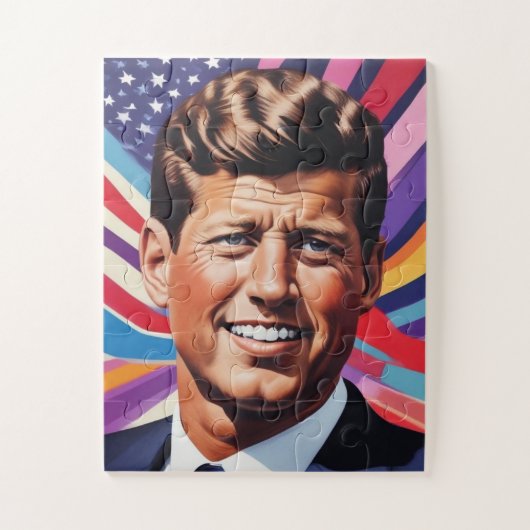 Puzzle JFK John F. Kennedy Inspiration motivationnelle (Vertical)
