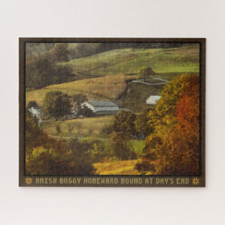 Puzzle Jigsaw Amish Buggy Homeward Bound At Day