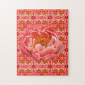 Puzzle Jigsaw Coral Peony (Vertical)