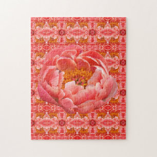 Puzzle Jigsaw Coral Peony