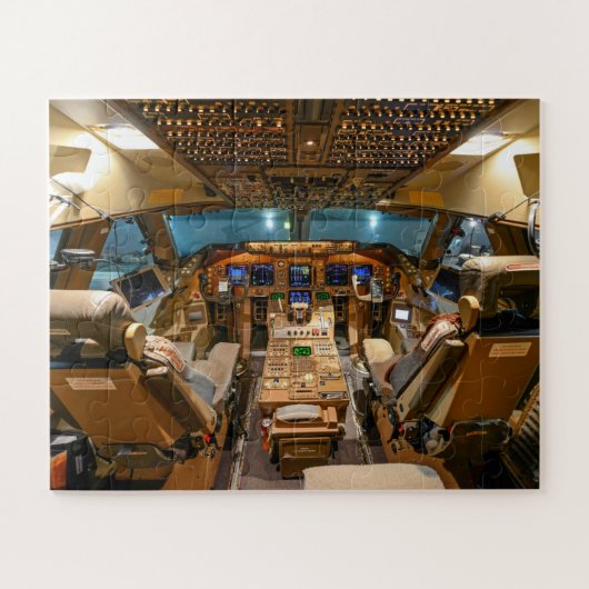 Puzzle Jigsaw dans le cockpit du Jet commercial (Horizontal)