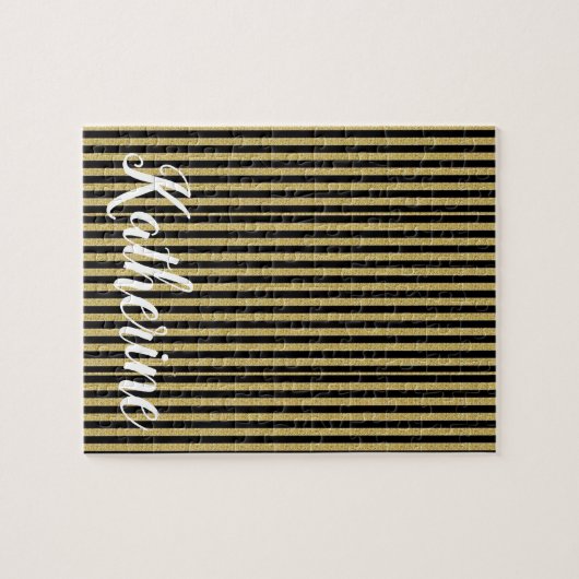 Puzzle Jigsaw Jigsaw en or et en noir Daisy (Horizontal)