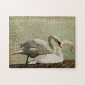 PUZZLE JIGSAW PUZZLE-NESTING SWANS (Horizontal)