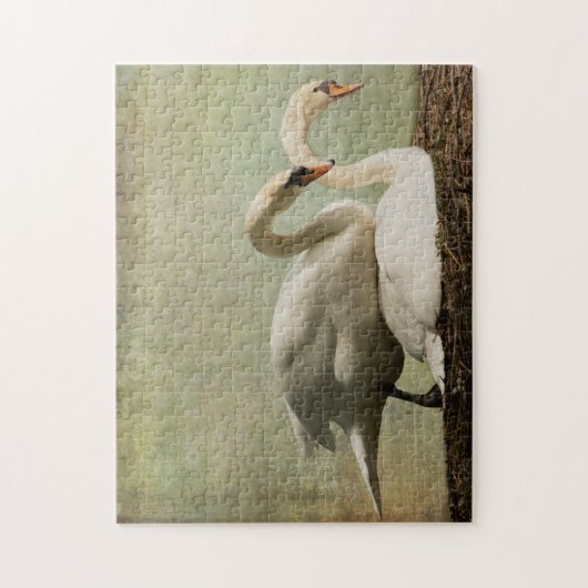 PUZZLE JIGSAW PUZZLE-NESTING SWANS (Vertical)