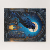 Puzzle Jigsaw Puzzle, Raven Gothic Archway, Halloween (Horizontal)