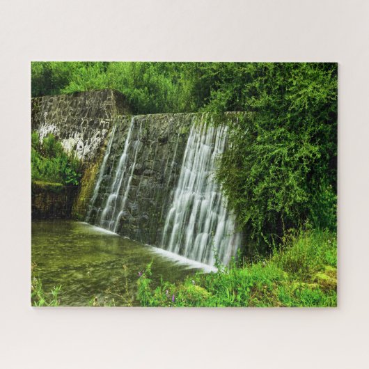 Puzzle Jigsaws Poland Malopolska Lukowica Waterfall. (Horizontal)