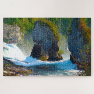 Puzzle Jigsaws Rhine Falls Germany.
