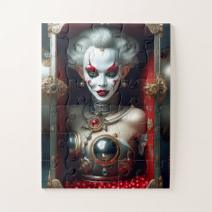 Puzzle Jill in the Box - Steampunk Female Clown