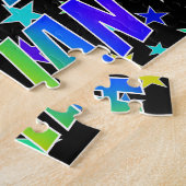 Puzzle "JILLIAN" Prénom, Amusant "HEUREUX ANNIVERSAIRE" (Côté)