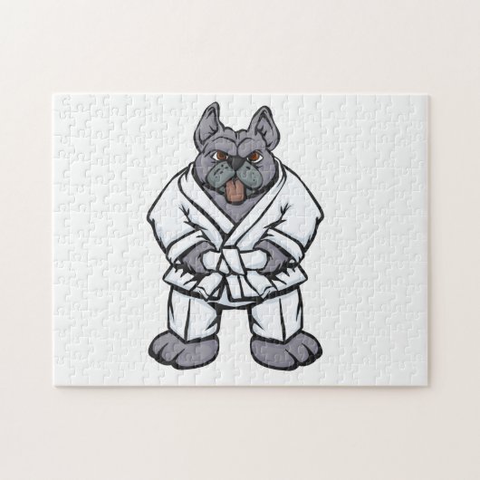Puzzle Jitsu de Bulldog| choisir la couleur arrière - pla (Horizontal)