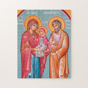 Puzzle Joachim, Anna et l'icône orthodoxe Theotokos