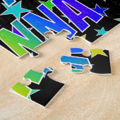 Puzzle "JOANNA" Prénom, Amusant "HEUREUX ANNIVERSAIRE" (Côté)