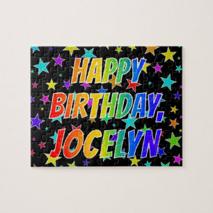 Puzzle "JOCELYN" Prénom, Amusant "HEUREUX ANNIVERSAIRE"