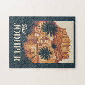Puzzle Jodhpur Inde Illustration Voyage Art Vintage (Horizontal)