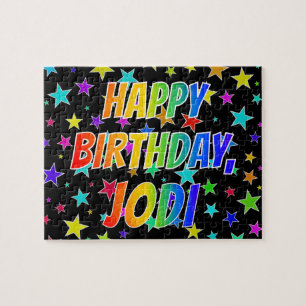 Puzzle "JODI" Prénom, Amusant "HEUREUX ANNIVERSAIRE"