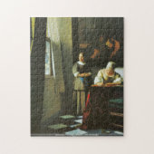 Puzzle Johannes Vermeer - femme avec le messager (Vertical)