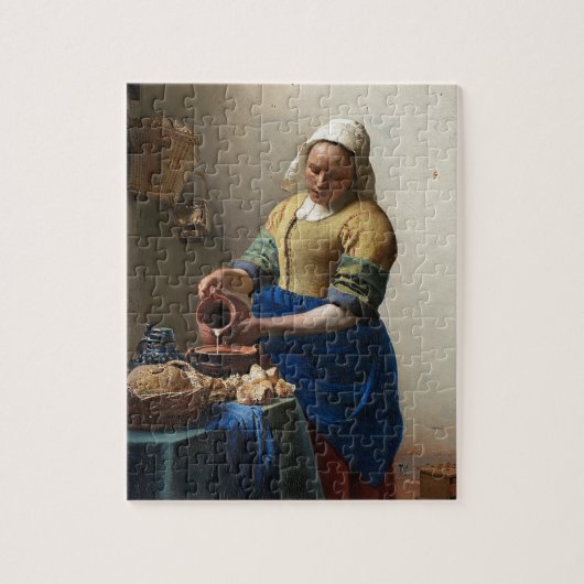 Puzzle Johannes Vermeer - la peinture de trayeuse (Vertical)