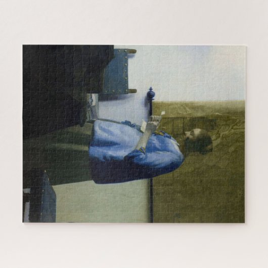 Puzzle Johannes Vermeer - Une femme en bleu lisant une le (Horizontal)
