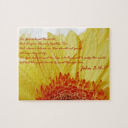 Puzzle John 3:16 au printemps (Horizontal)