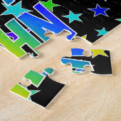 Puzzle "JOHN" Prénom, Amusant "HEUREUX ANNIVERSAIRE" (Côté)