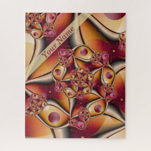 Puzzle Joie Colorée Abstrait Nom d'Art Fantastique Rouge 